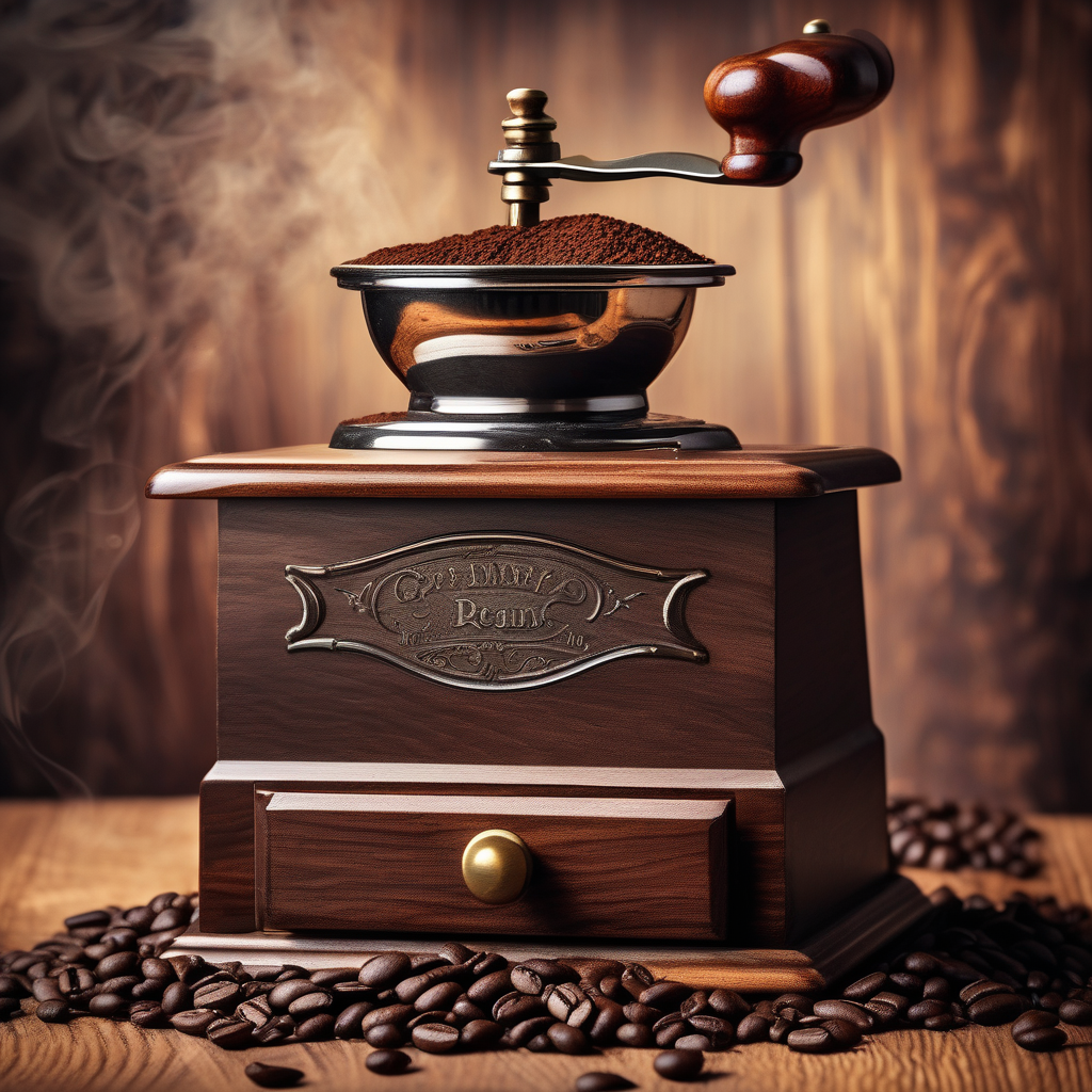 Ultra Realistic Photo Of A Close Up Coffee Beans Being Ground