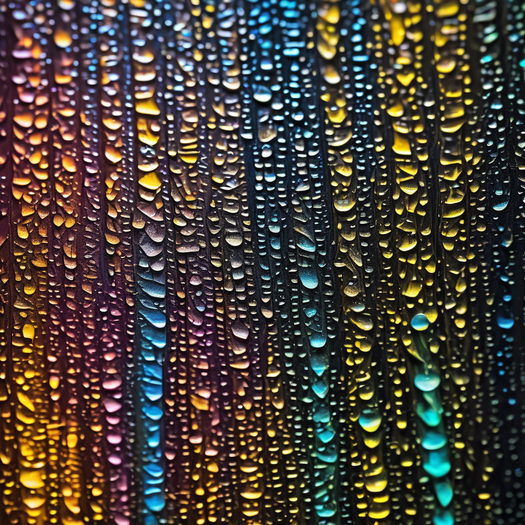 Ultra Realistic Photo Of A Close Up Of Rain On A Car Window