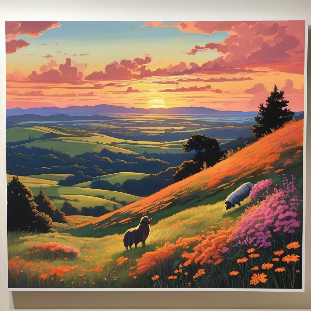 Ultra Realistic Photo Of A Couple Watching Clouds From A Hilltop