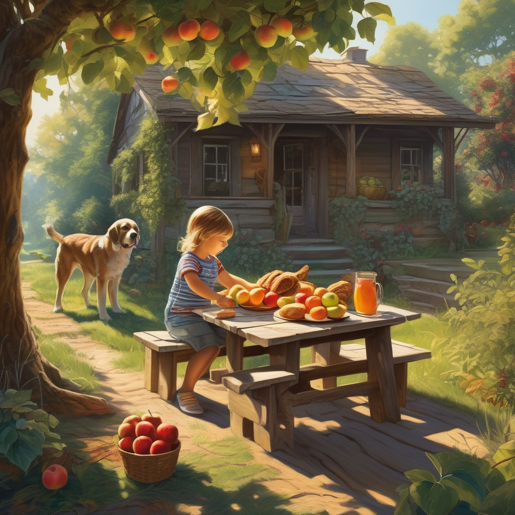 Ultra Realistic Photo Of A Family Gathered Around A Rustic Table