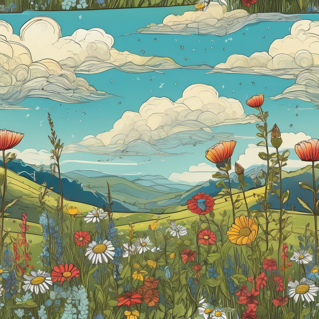 Ultra Realistic Photo Of A Hand Picking Wildflowers