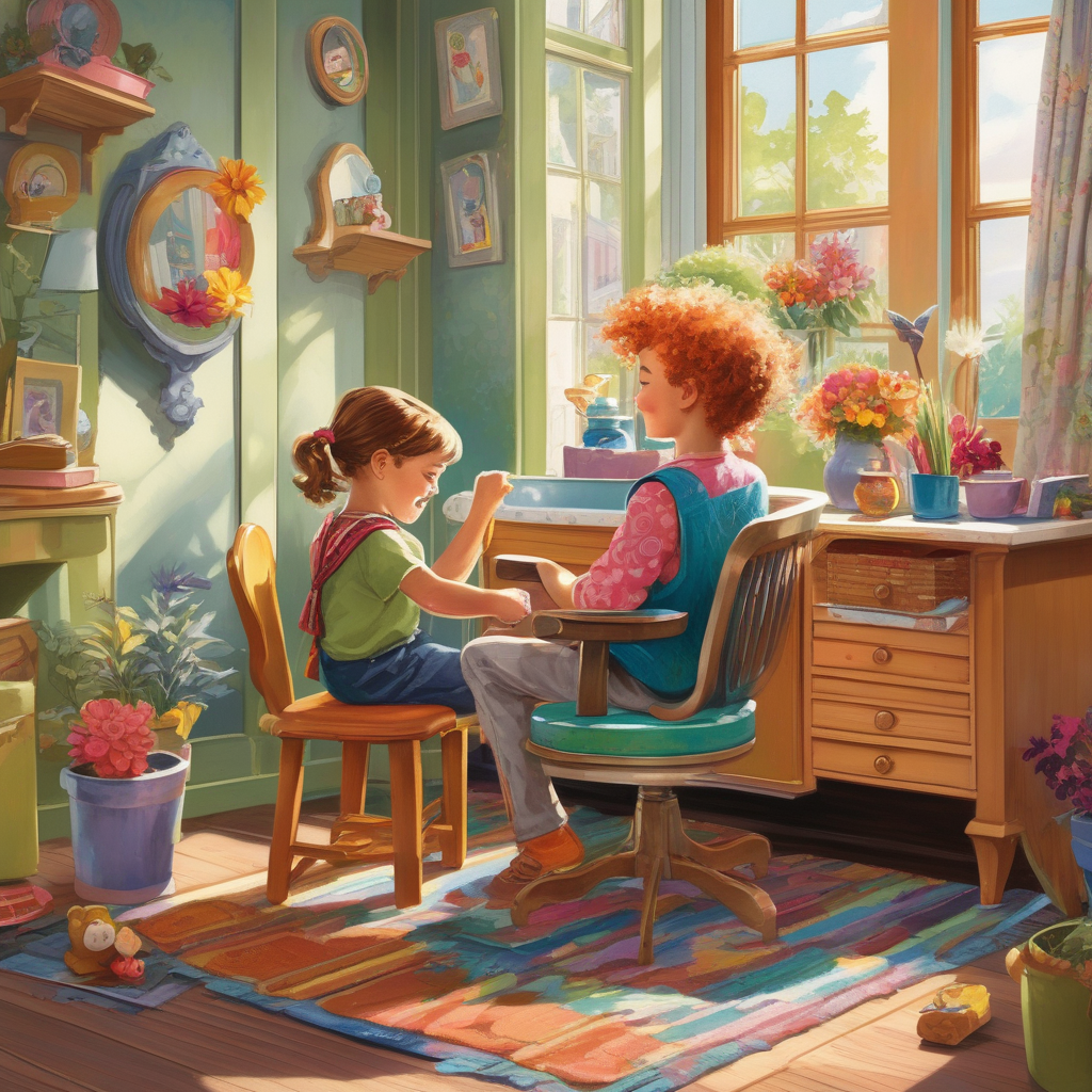 Ultra Realistic Photo Of A Mother Brushing Childs Hair