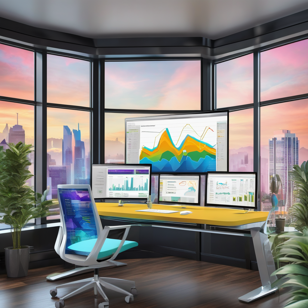 A Digital Marketing Dashboard Displayed On A Monitor Reflection On Gla