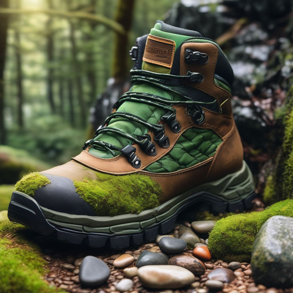 Ultra Realistic Photo Of A Person Tying Boots Before A Hike