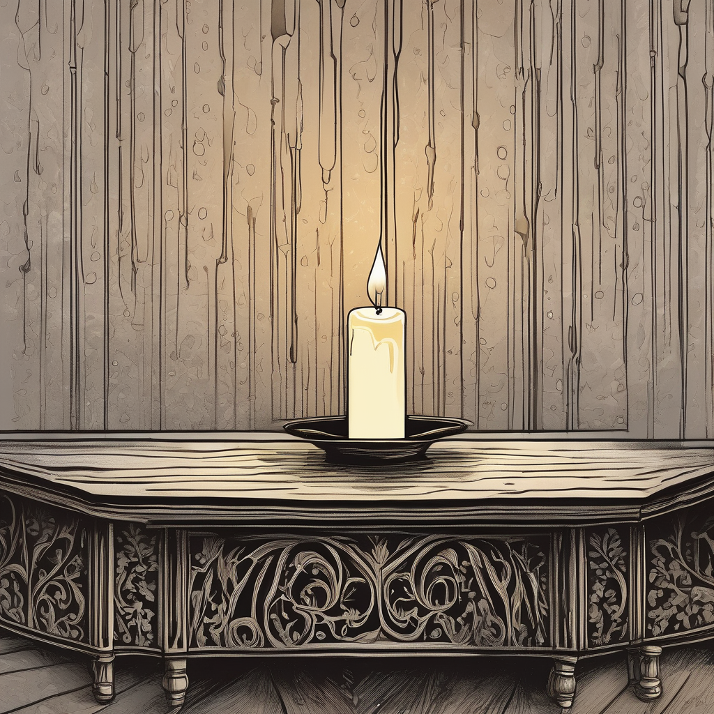 Ultra Realistic Photo Of A Single Candle In An Otherwise Dark Room