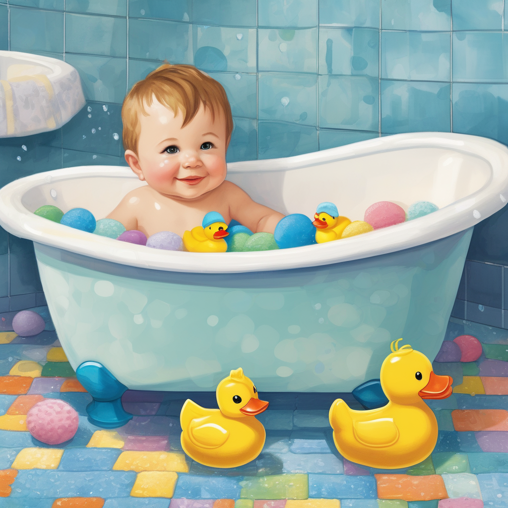 Ultra Realistic Photo Of A Toddler Wrapped In A Towel After Bath