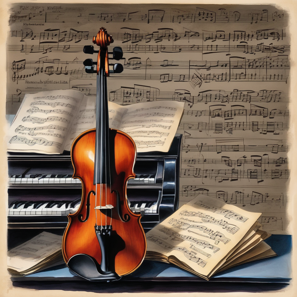 Ultra Realistic Photo Of A Violinist Rehearsing Backstage