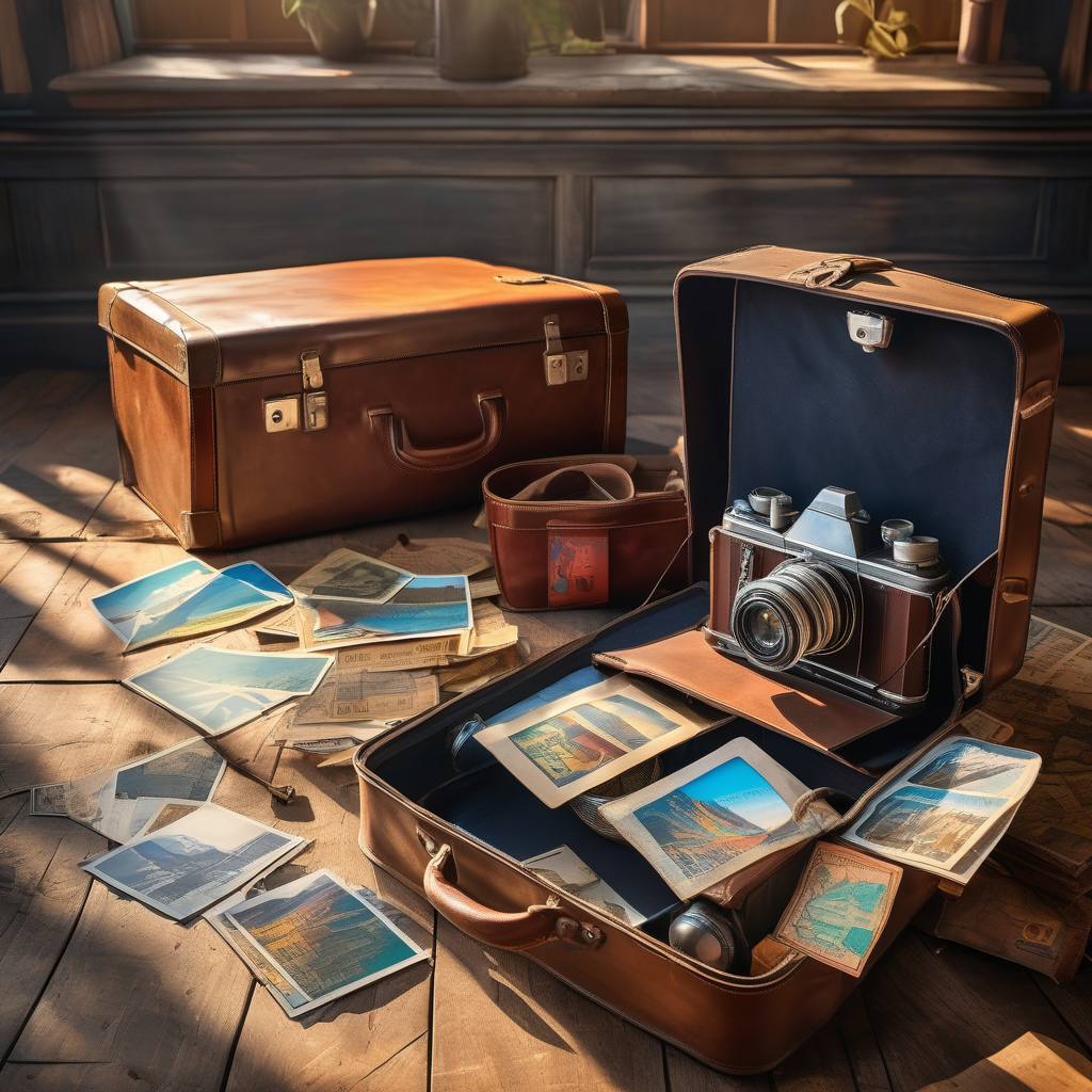 Ultra Realistic Photo Of A Woman Opening A Vintage Suitcase