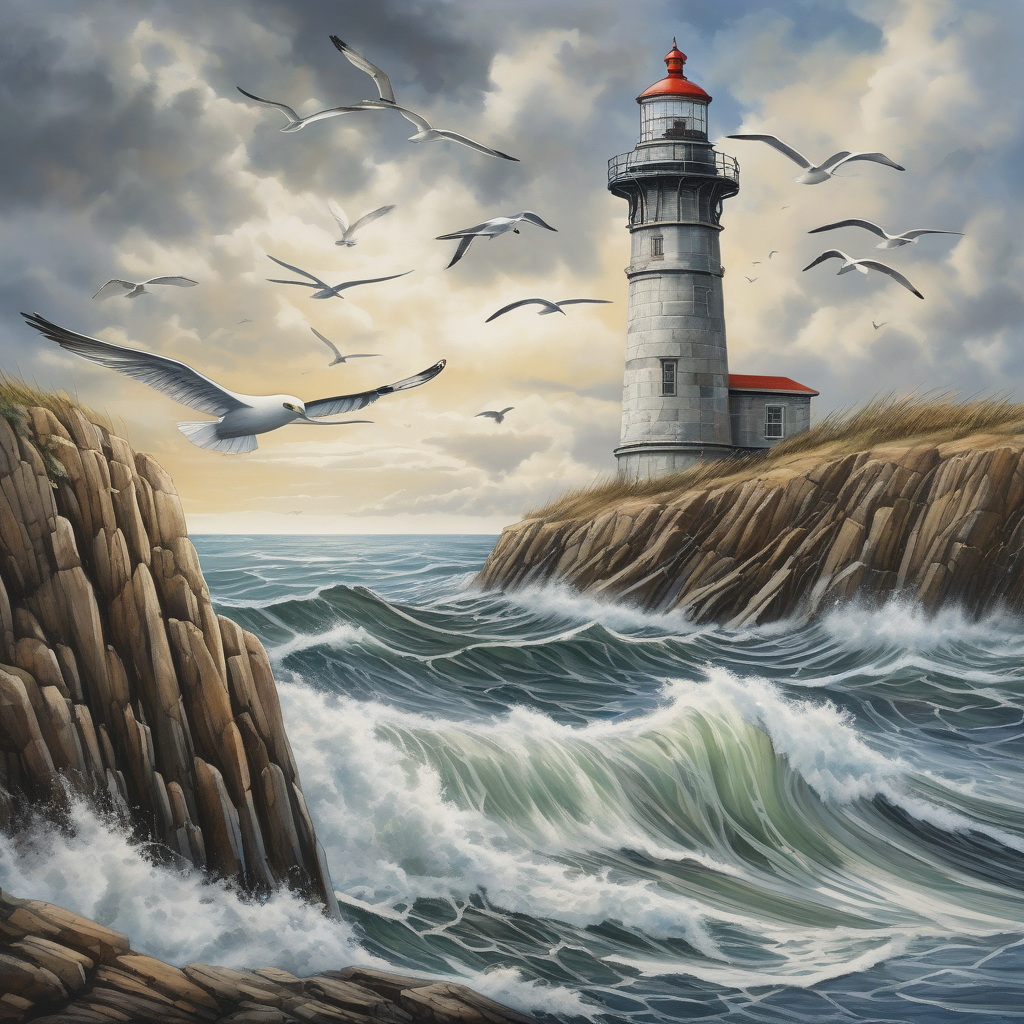 Ultra Realistic Photo Of A Woman Standing By The Sea In The Wind