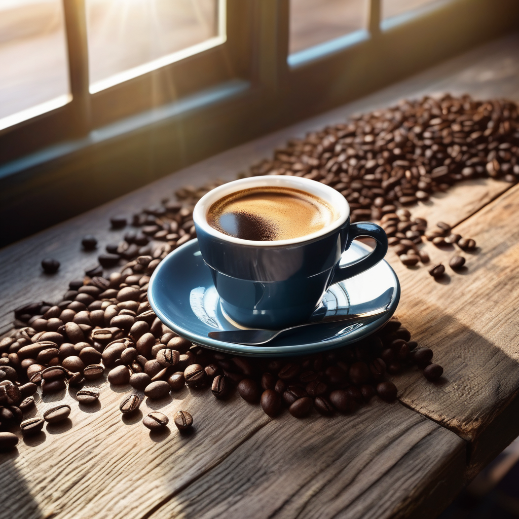 Ultra Realistic Photo Of A Woman With Curly Hair Drinking Espresso