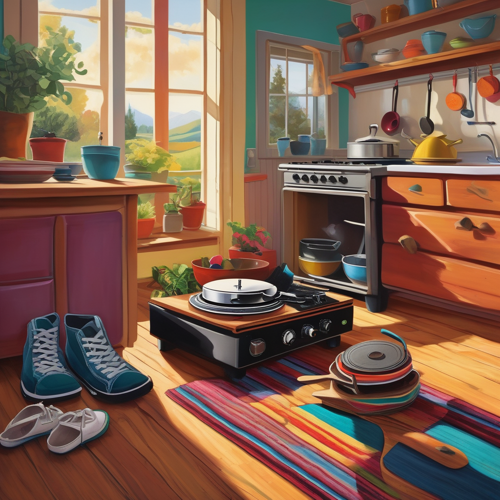 Ultra Realistic Photo Of A Young Couple Dancing In The Kitchen