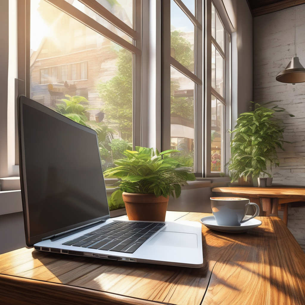 A Freelance Web Designer Relaxing In A Cafe After Launching A Website 
