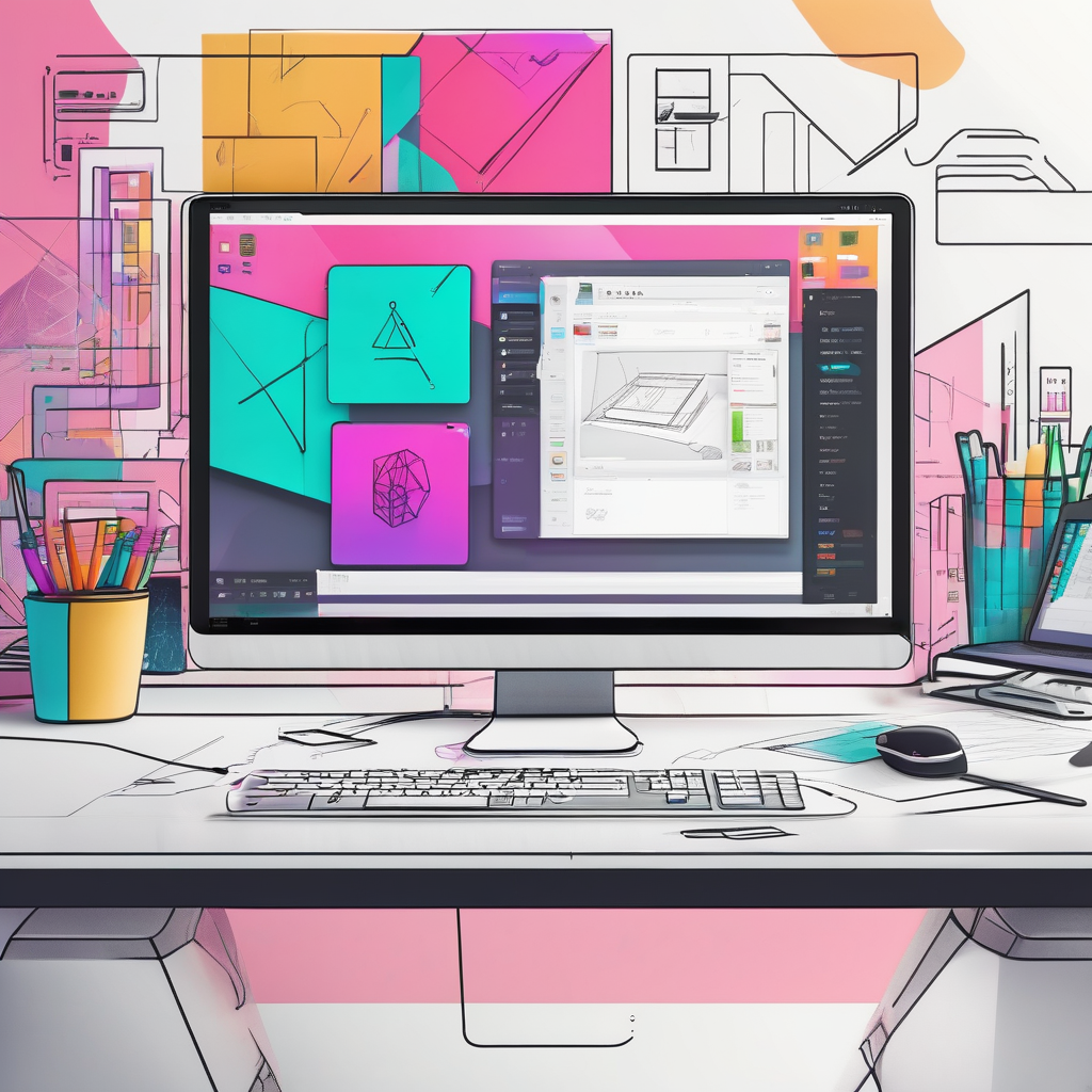 A Graphic Designer Exporting Web Assets In Adobe Xd Monitor And Toolba