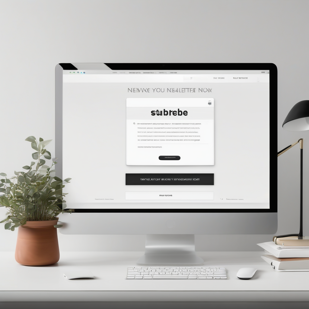 A Newsletter Signup Popup With Minimal Design And Email Input Field Br