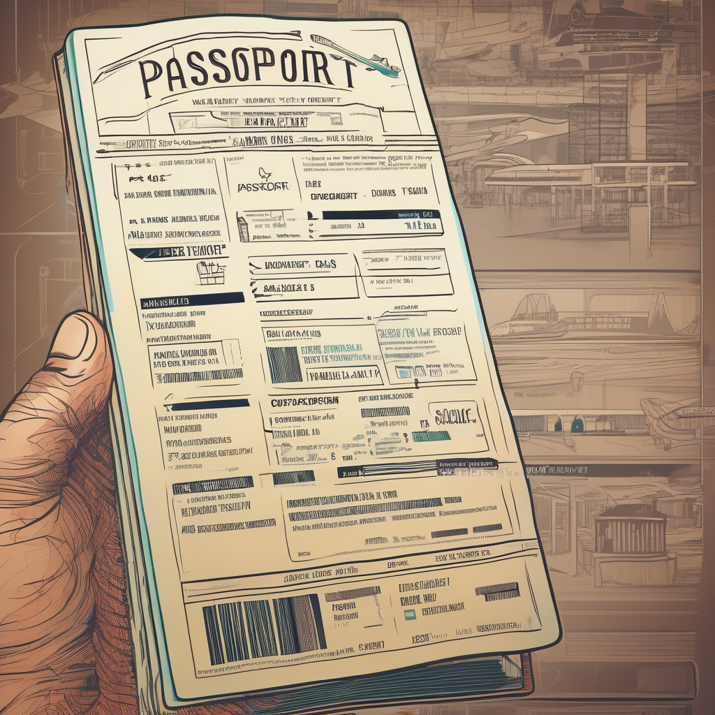 A Person Holding A Passport And Boarding Pass At The Airport Terminal 