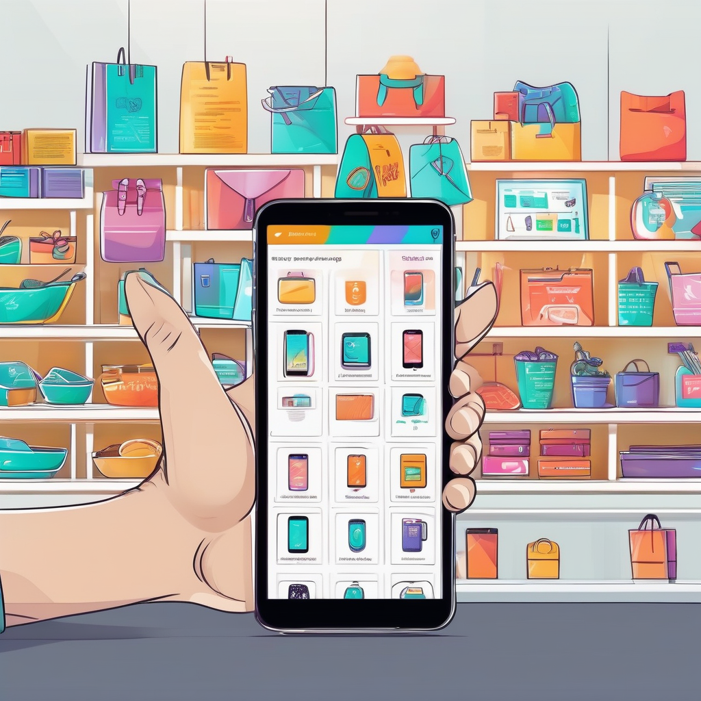 A Person Scrolling Through Product Listings On An Online Store Focus O