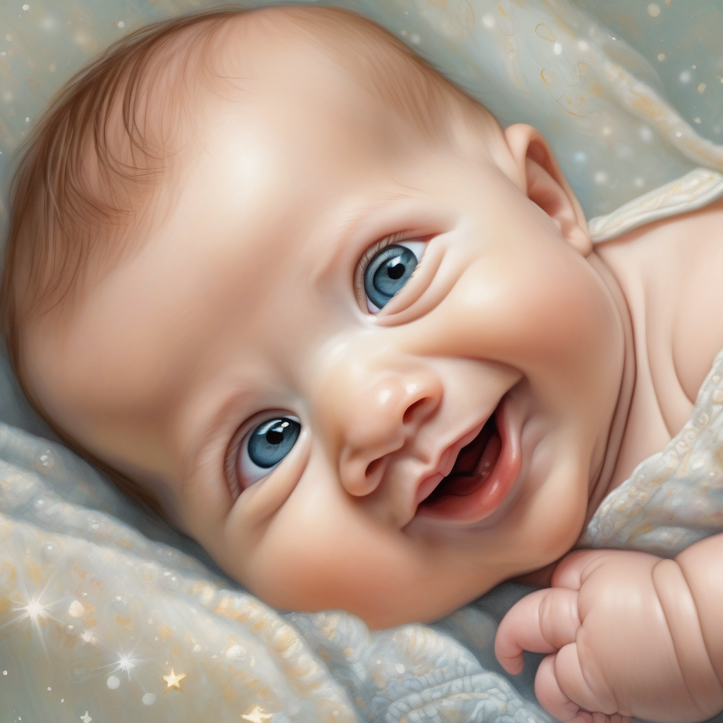 A Baby Laughing While Being Tickled Captured Candidly Soft Focus And U