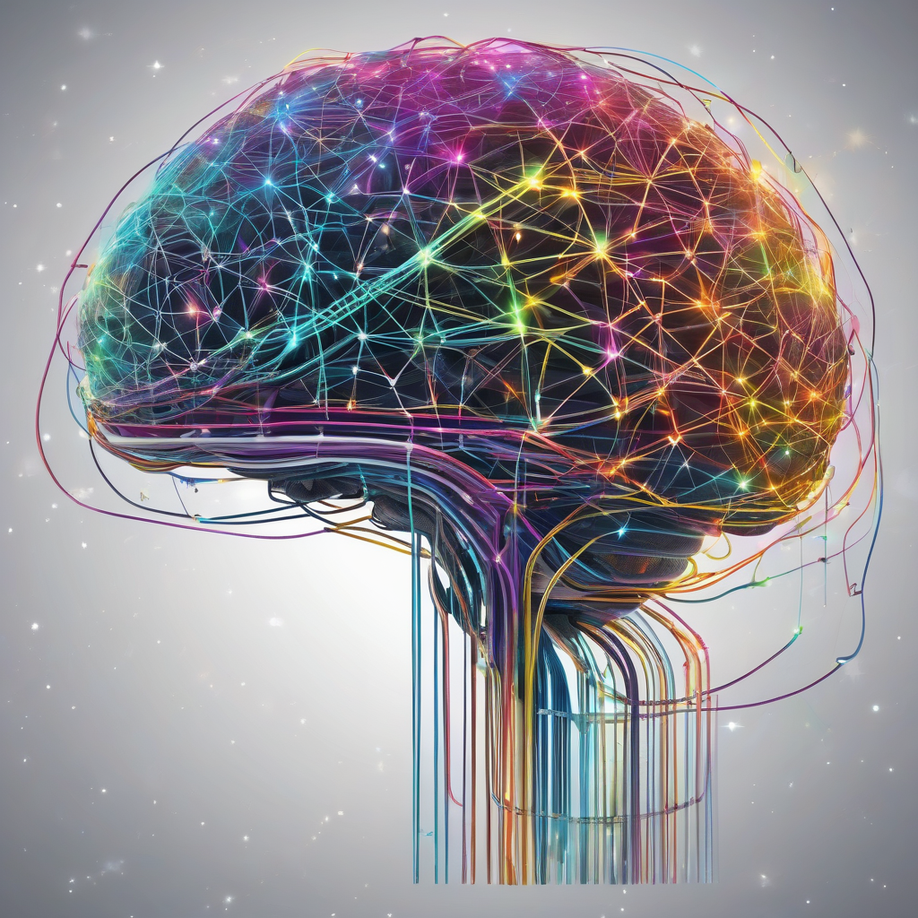 Ai Neural Network Visualized As A Digital Brain Abstract Colorful Wire