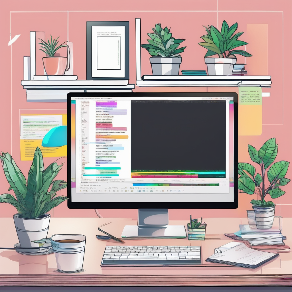 A Clean Code Editor Open On A Monitor With Syntax Highlighted Blur Eff