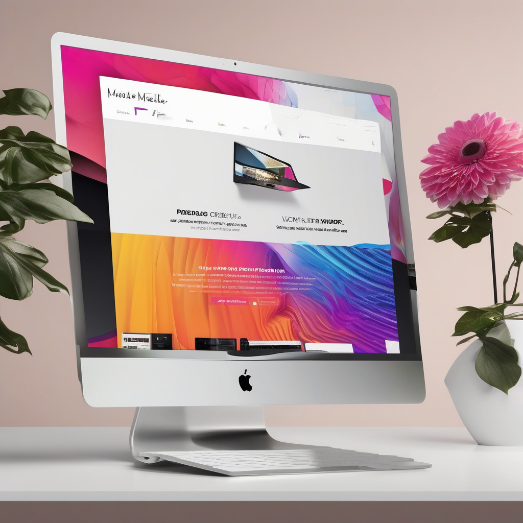 A Clean Portfolio Website Displayed On A Large Imac Screen Focus On De