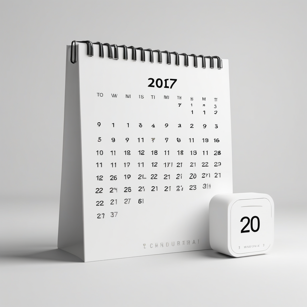 A Clean Simple Calendar Icon Design Isolated On A White Background 3d 