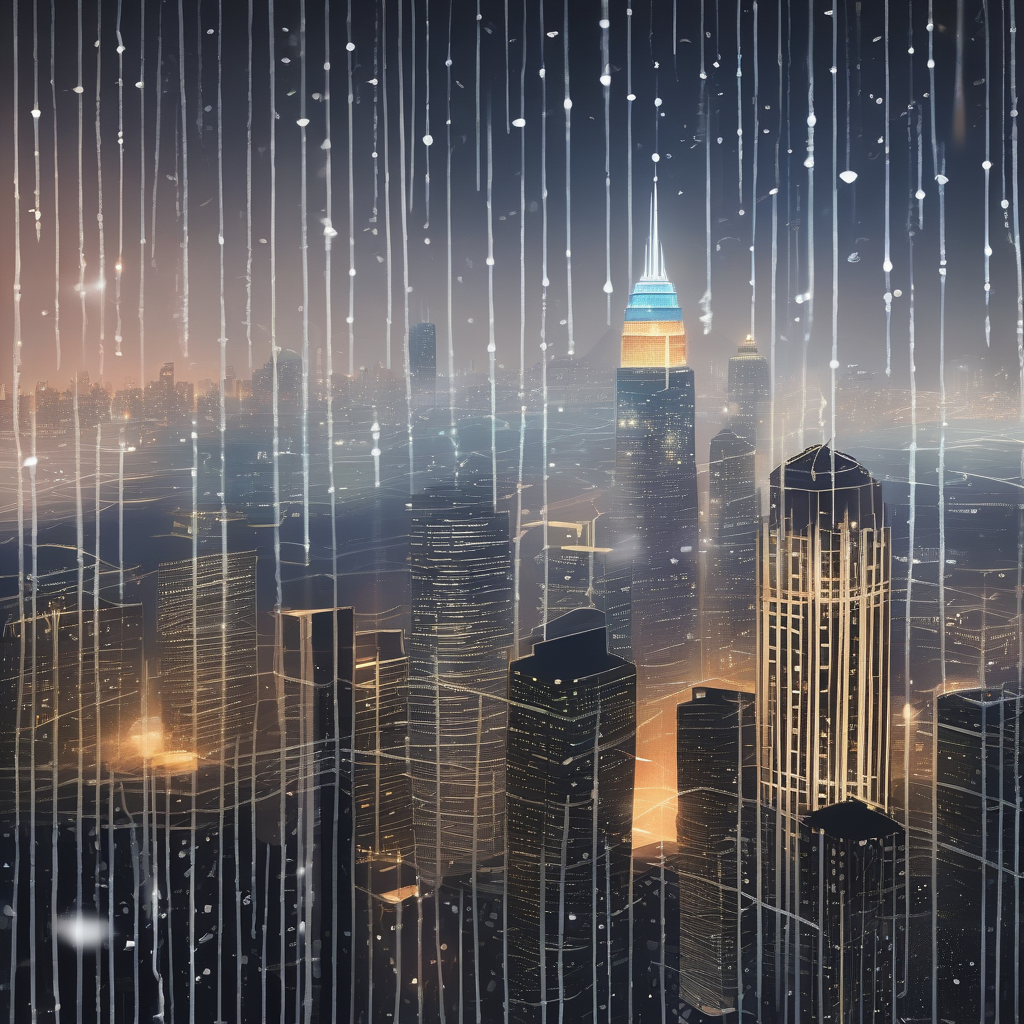A City Skyline Seen Through A Fogged Up Window