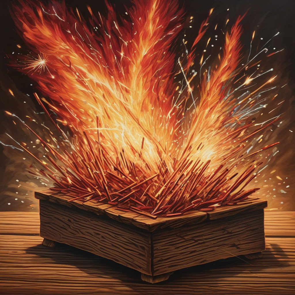A Close Up Of A Match Being Struck In Slow Motion