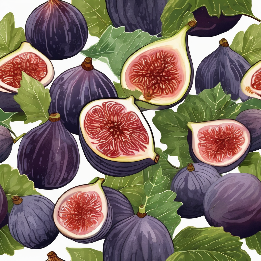 A Close Up Of Fresh Figs On A Wooden Plate