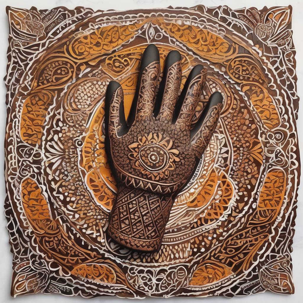A Close Up Of Henna Being Drawn On A Hand