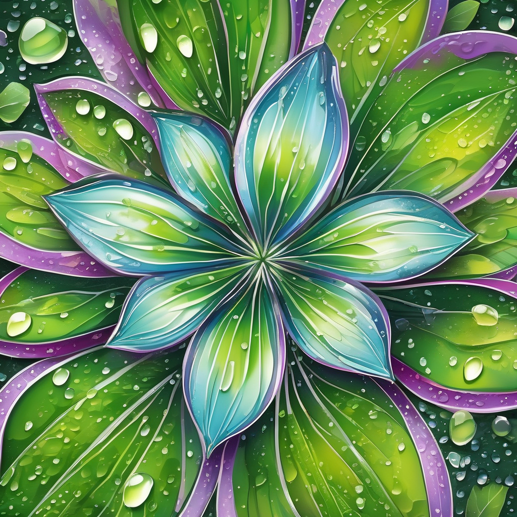 A Close Up Of Raindrops On A Flower Petal