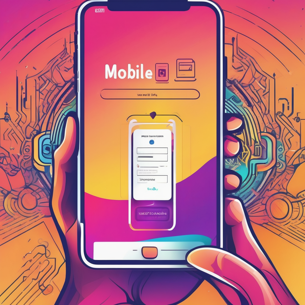 A Close Up Of A Phone Screen With A Mobile App Login Page Held In Hand