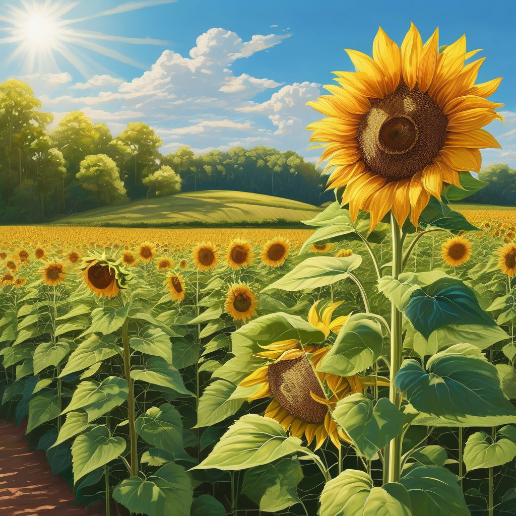 A Girl With Curly Hair Holding A Sunflower Under The Sun