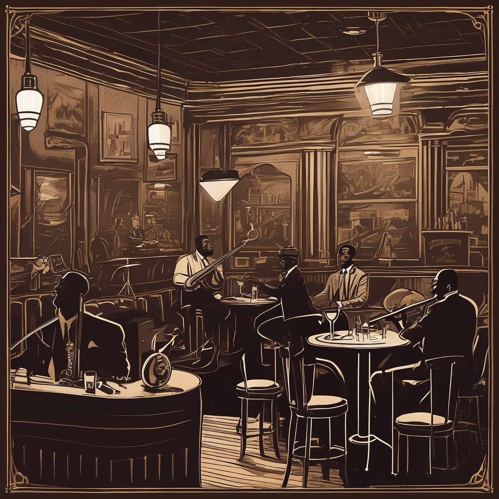 A Jazz Musician Playing Saxophone In A Smoky Bar