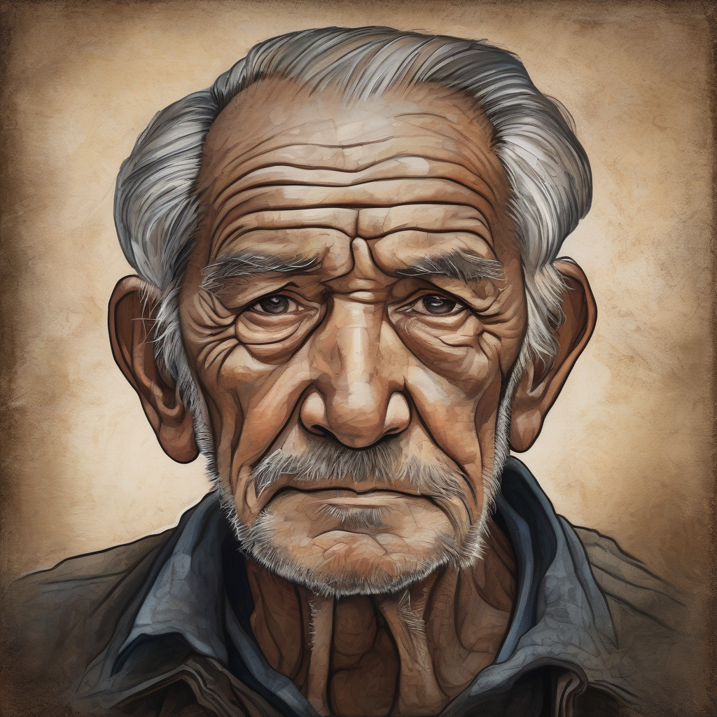 A Close Up Of An Old Mans Face With Deep Wrinkles And Soft Lighting Ul