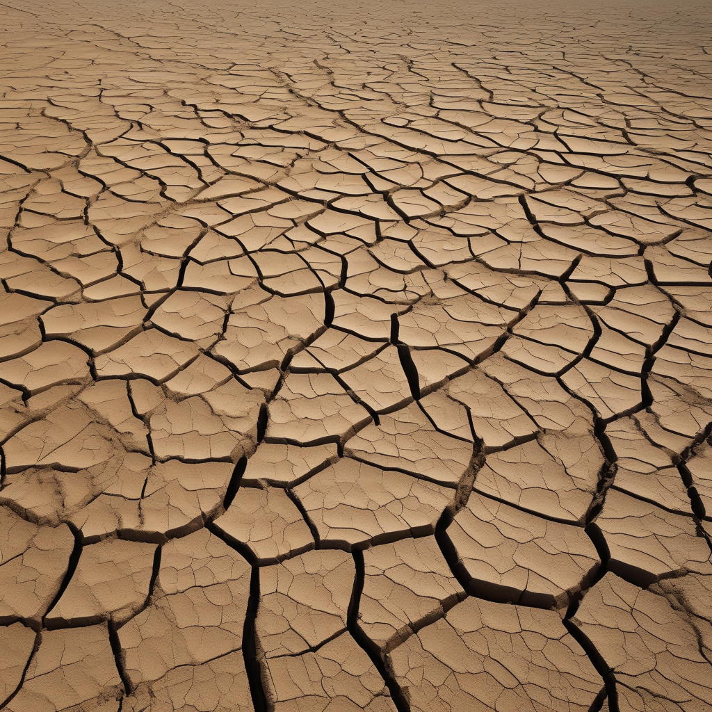A Close Up Of Cracked Dry Earth During Drought Macro Texture Of Soil U