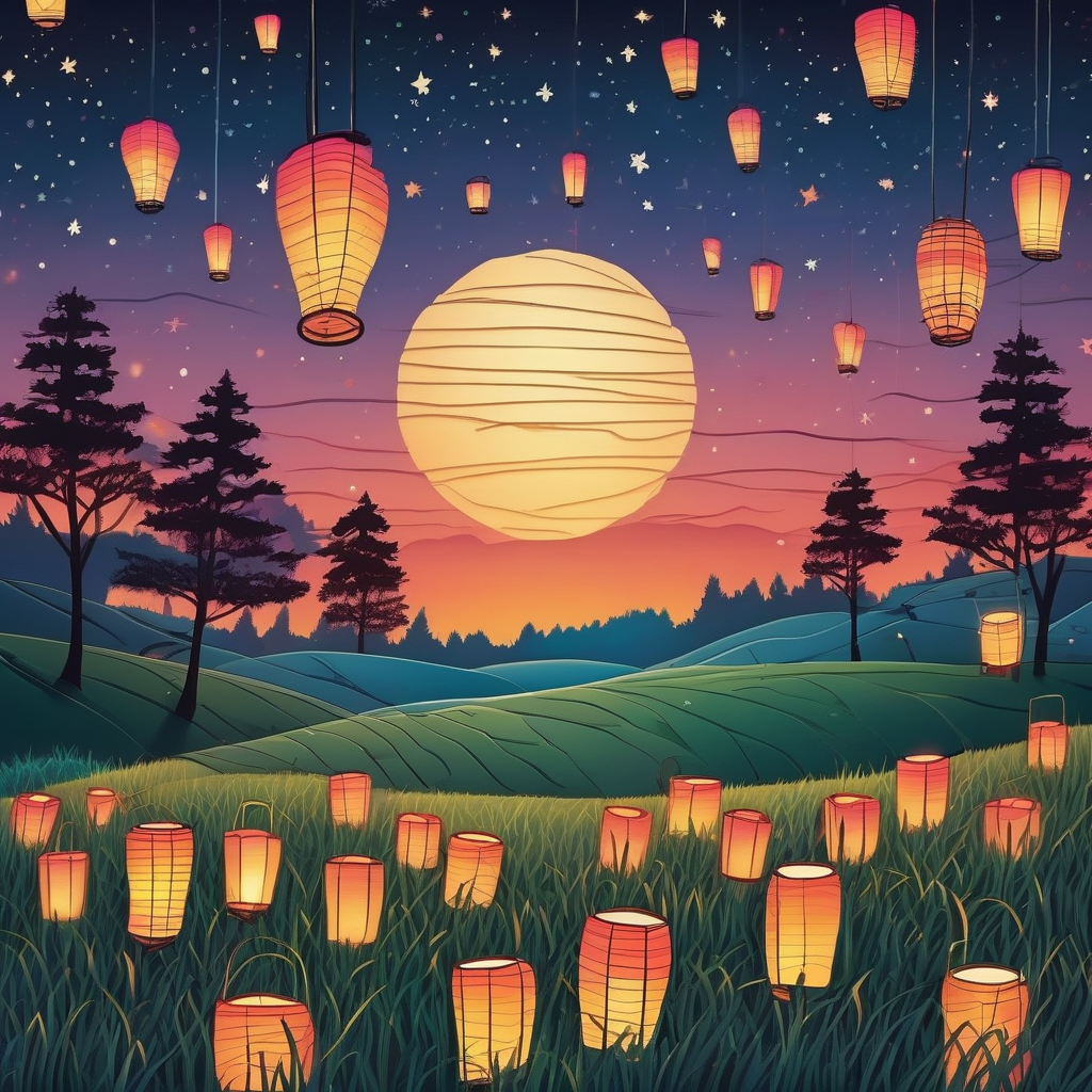 A Paper Lantern Being Released Into The Sky