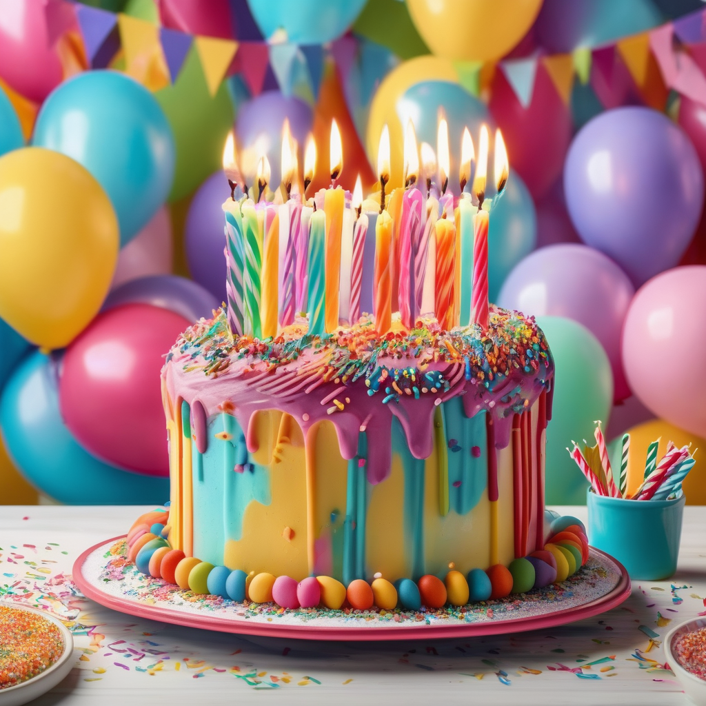 A Person Lighting Candles On A Birthday Cake