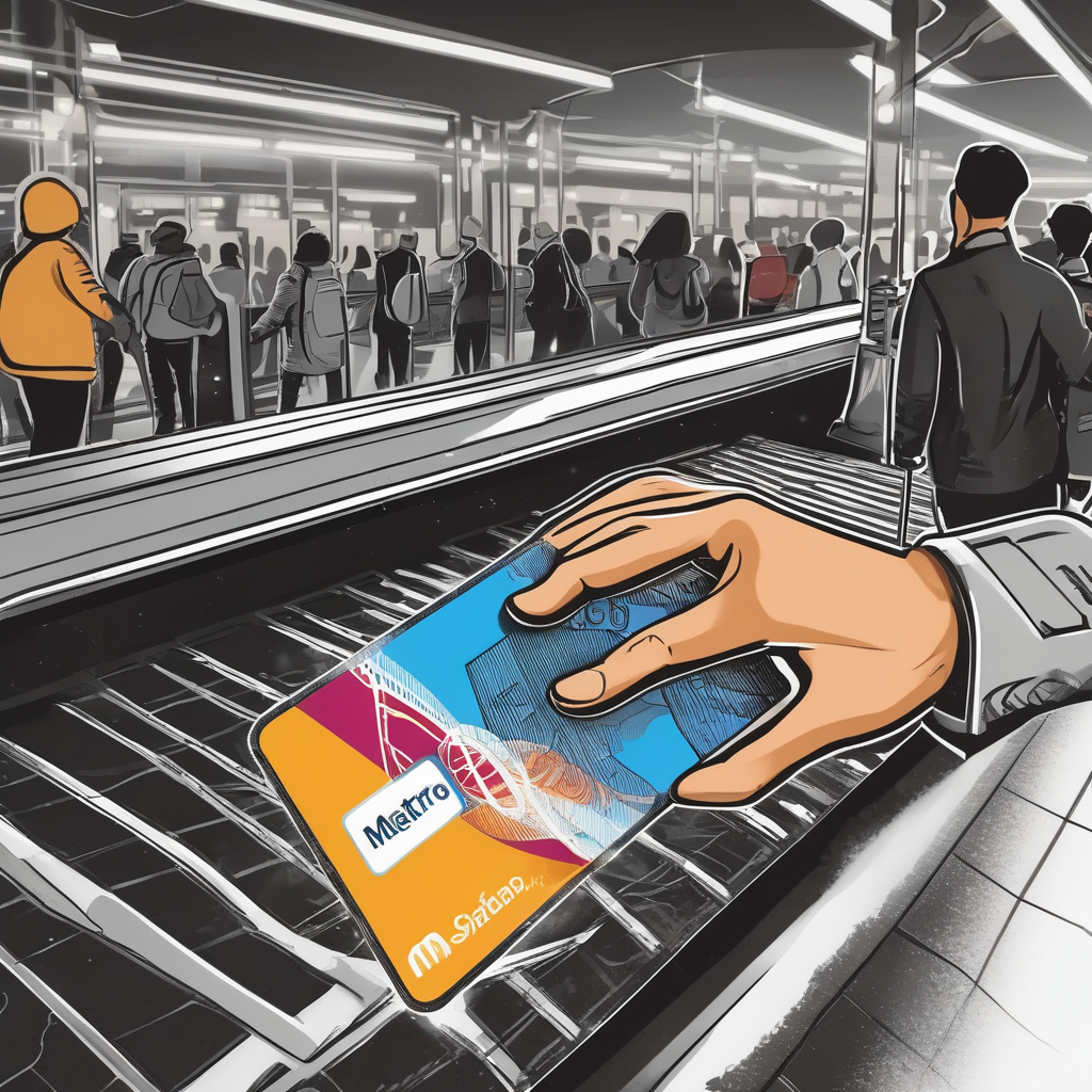 A Commuter Using A Contactless Payment Card On A Metro Turnstile Ultra