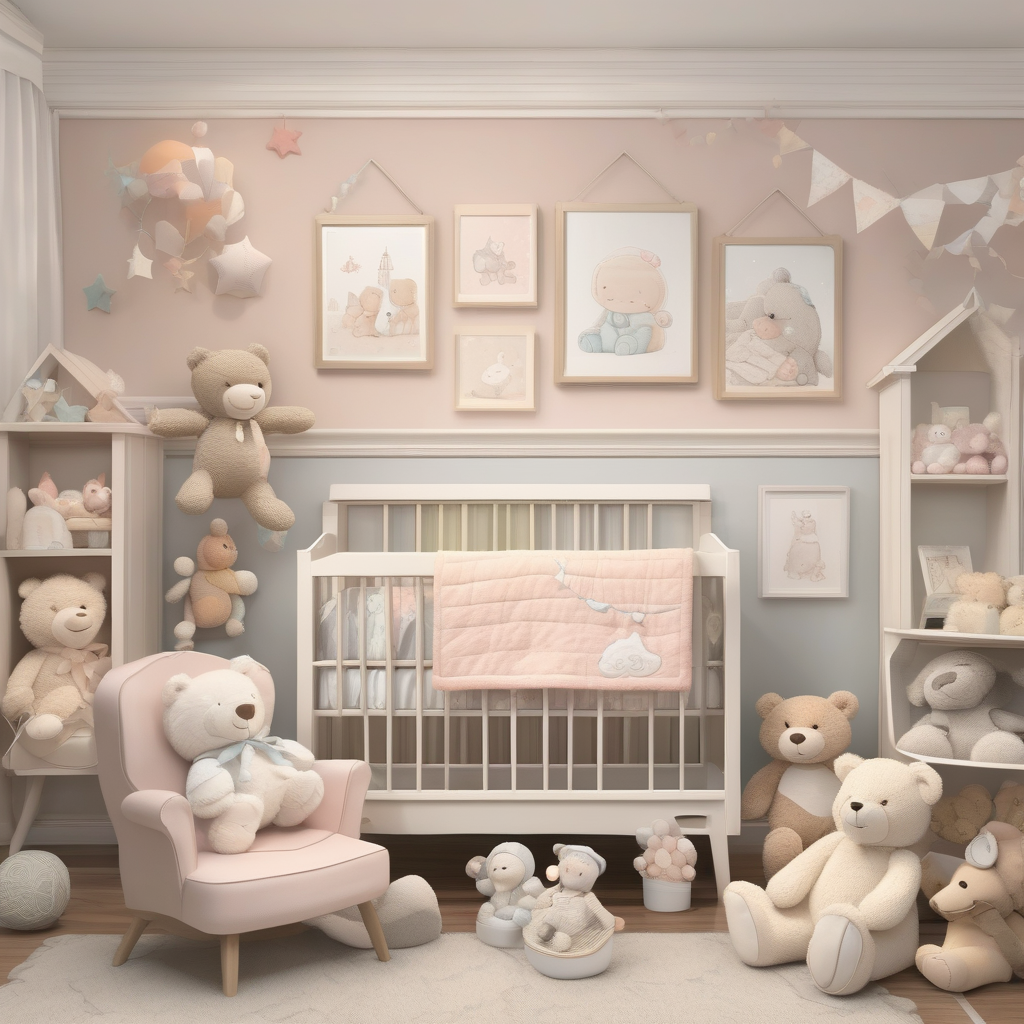 A Sleeping Baby Holding A Teddy Bear