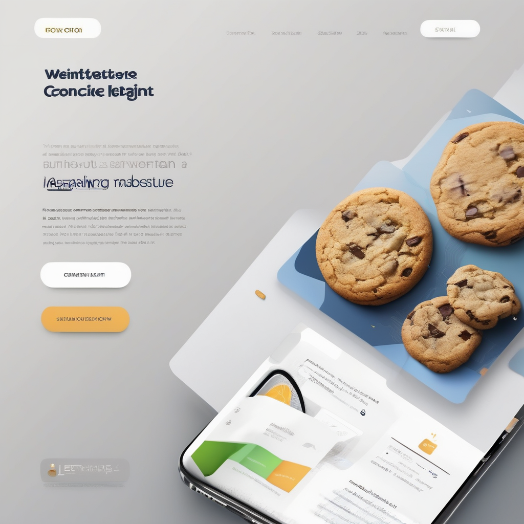 A Cookie Consent Banner Displayed Over A Website Header Clean Ui Style