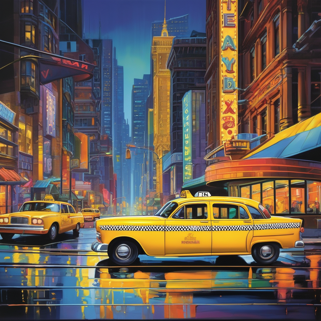 A Taxi Driver Smiling In A Classic Yellow Cab