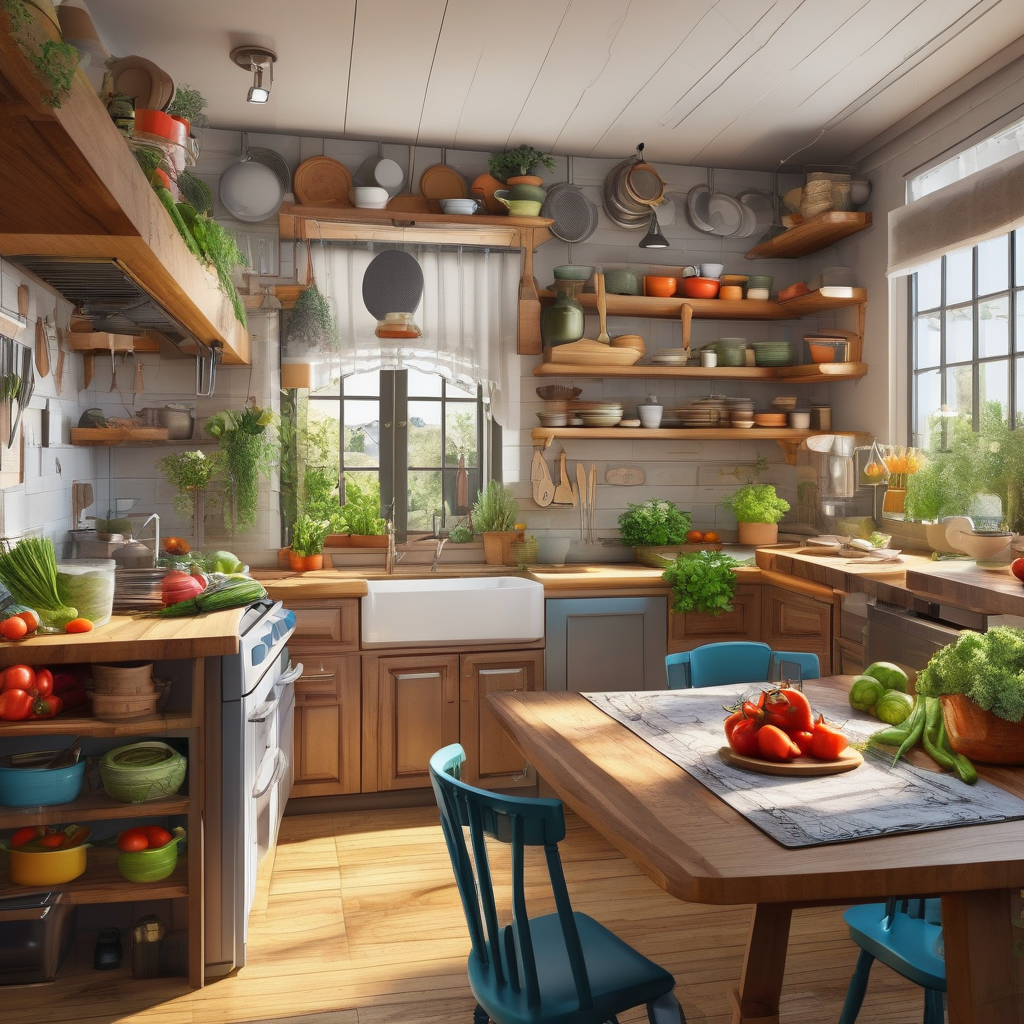 A Woman Dancing In The Kitchen While Cooking