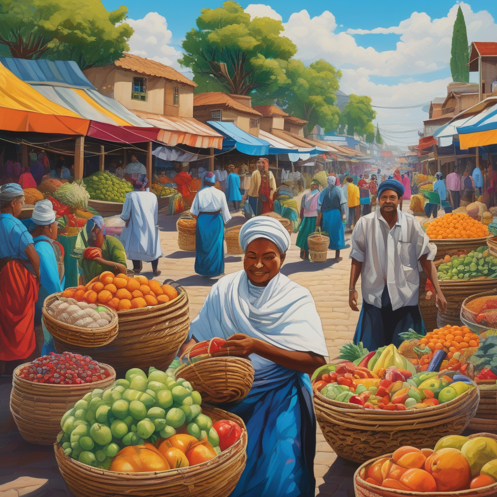 A Woman In Traditional Clothes Carrying Baskets