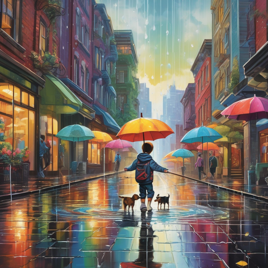 A Woman Twirling In The Rain With Joy