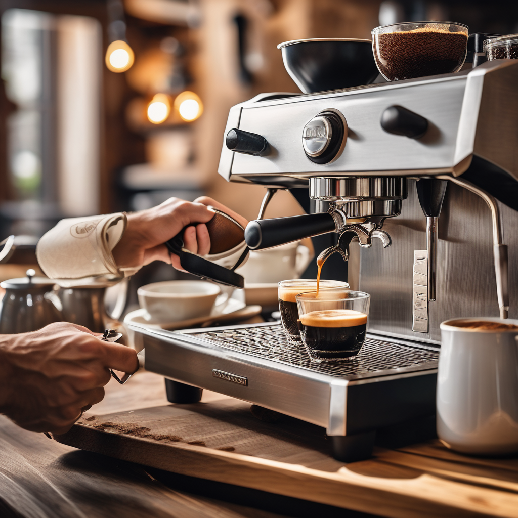 Ultra Realistic Photo Of A Barista Smiling While Serving Coffee
