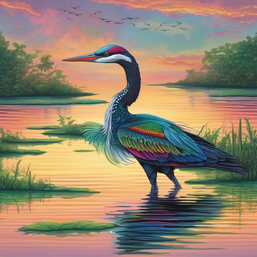 Ultra Realistic Photo Of A Bird Flying Low Over Calm Water