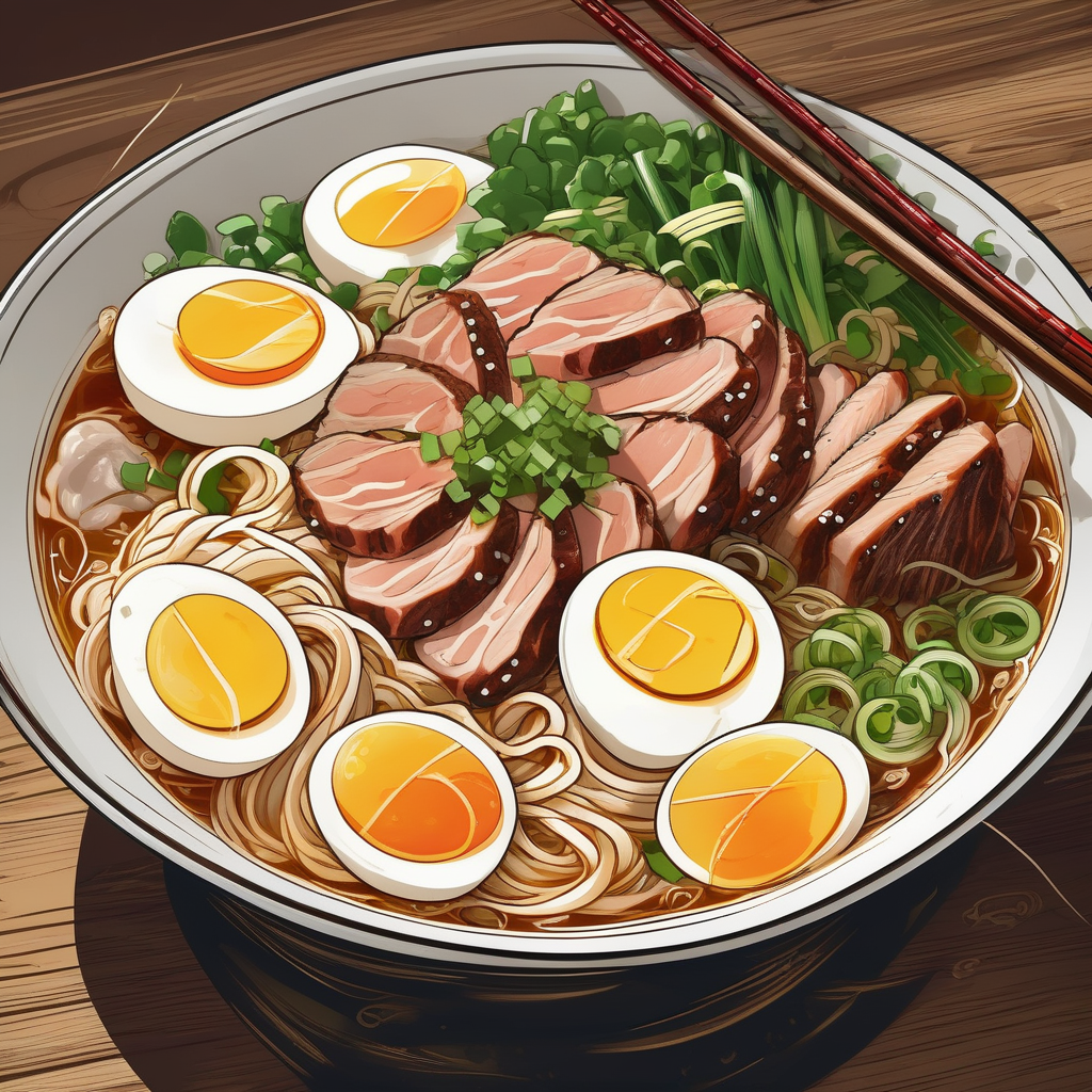 Ultra Realistic Photo Of A Bowl Of Ramen With Steam Rising