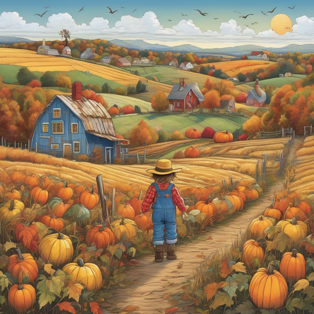 Ultra Realistic Photo Of A Child Hugging A Scarecrow