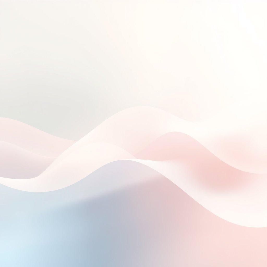 a minimal abstract background with soft waves, bright and airy, pastel tones, dreamy aesthetic