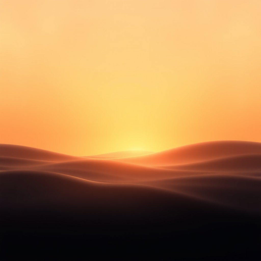 a minimal abstract background with soft waves, golden hour lighting, warm tones, atmospheric